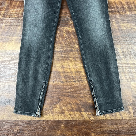 Ksubi Black Washed Skinny Zip Ankle Mid Rise Women's Denim Jeans Pants - Picture 4 of 6